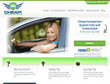 Tablet Screenshot of cheapautoinsuranceco.com